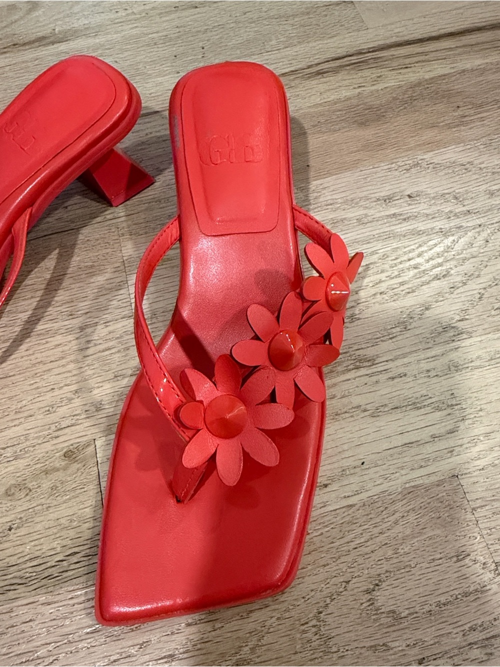 Coral GB Floral Square-Toe Women's Sandals - Picture 3 of 11